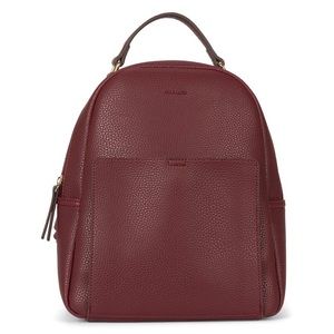 Mia & Luca Rockefeller Pebbled Backpack Burgundy
